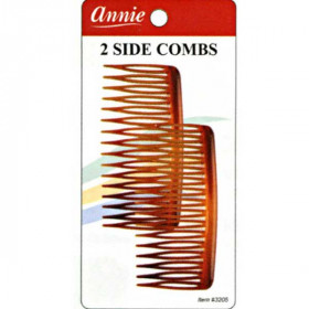 Annie Side Combs Large 2PCS Brown #3205    Annie Side Combs Large 2PCS Brown #3205